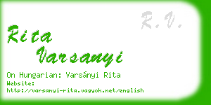 rita varsanyi business card